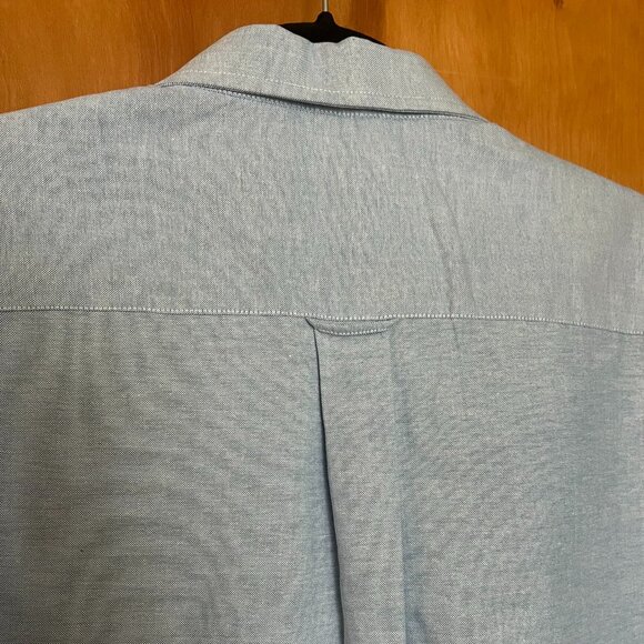 Cotton Blend Short Sleeve Chambray Button Down Shirt // Croft & Barrow Men's 18 - Picture 3 of 7